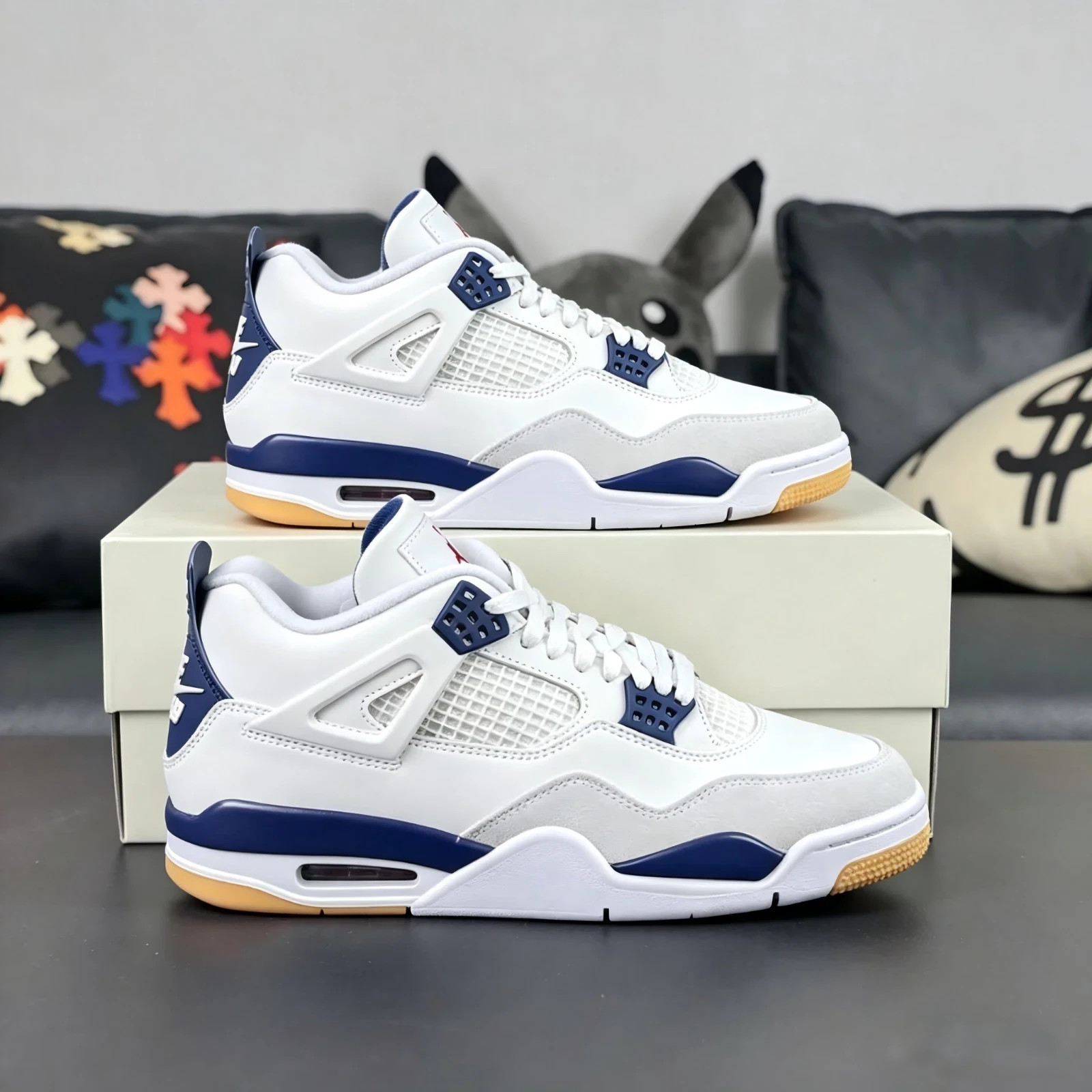 Jordan 4 Retro SB “Navy Blue” Men’s Mid Top Basketball Shoes Size 7-12