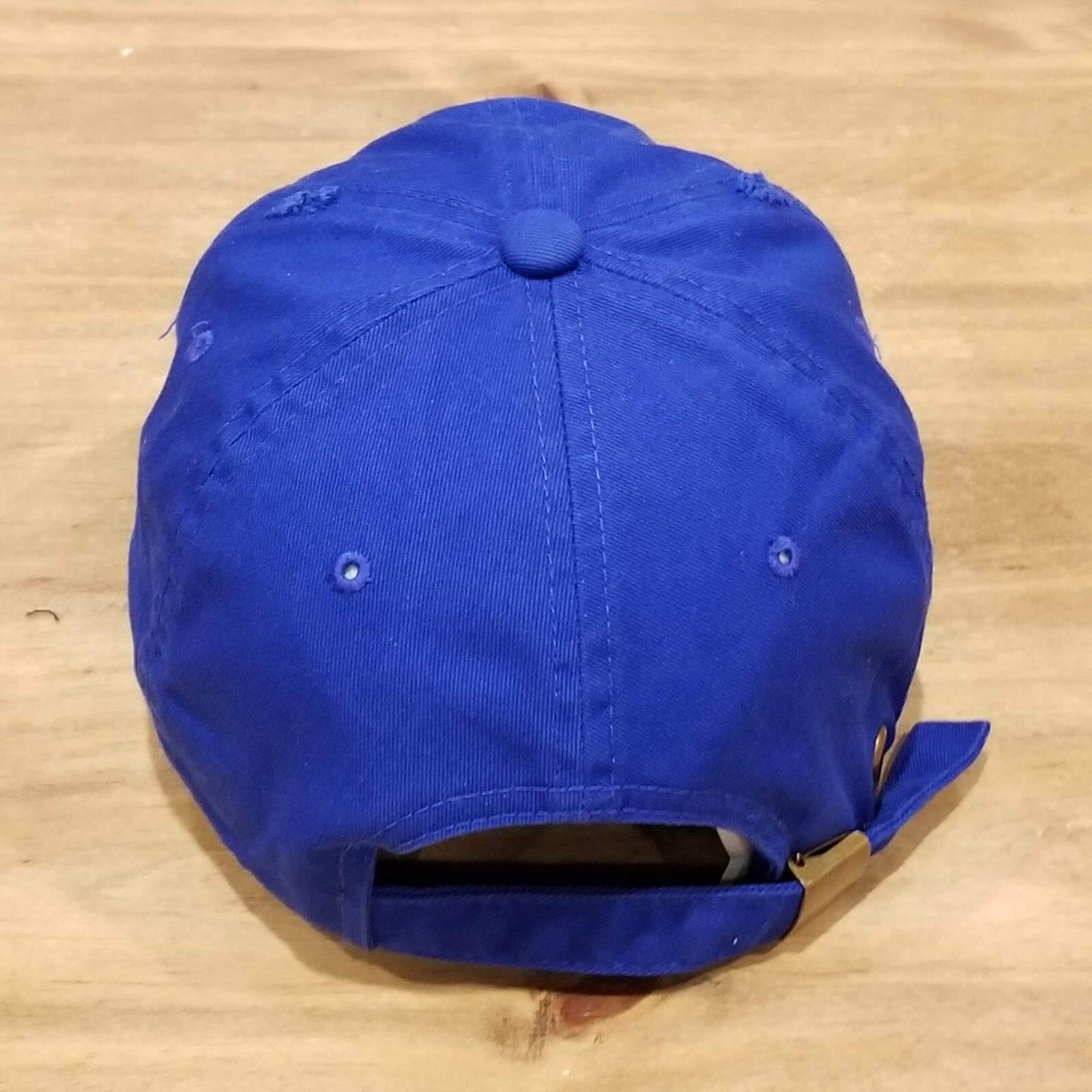 Never Settle Hat Cap Strap Back Blue Money Cash Logo One Size Adjustable Cotton