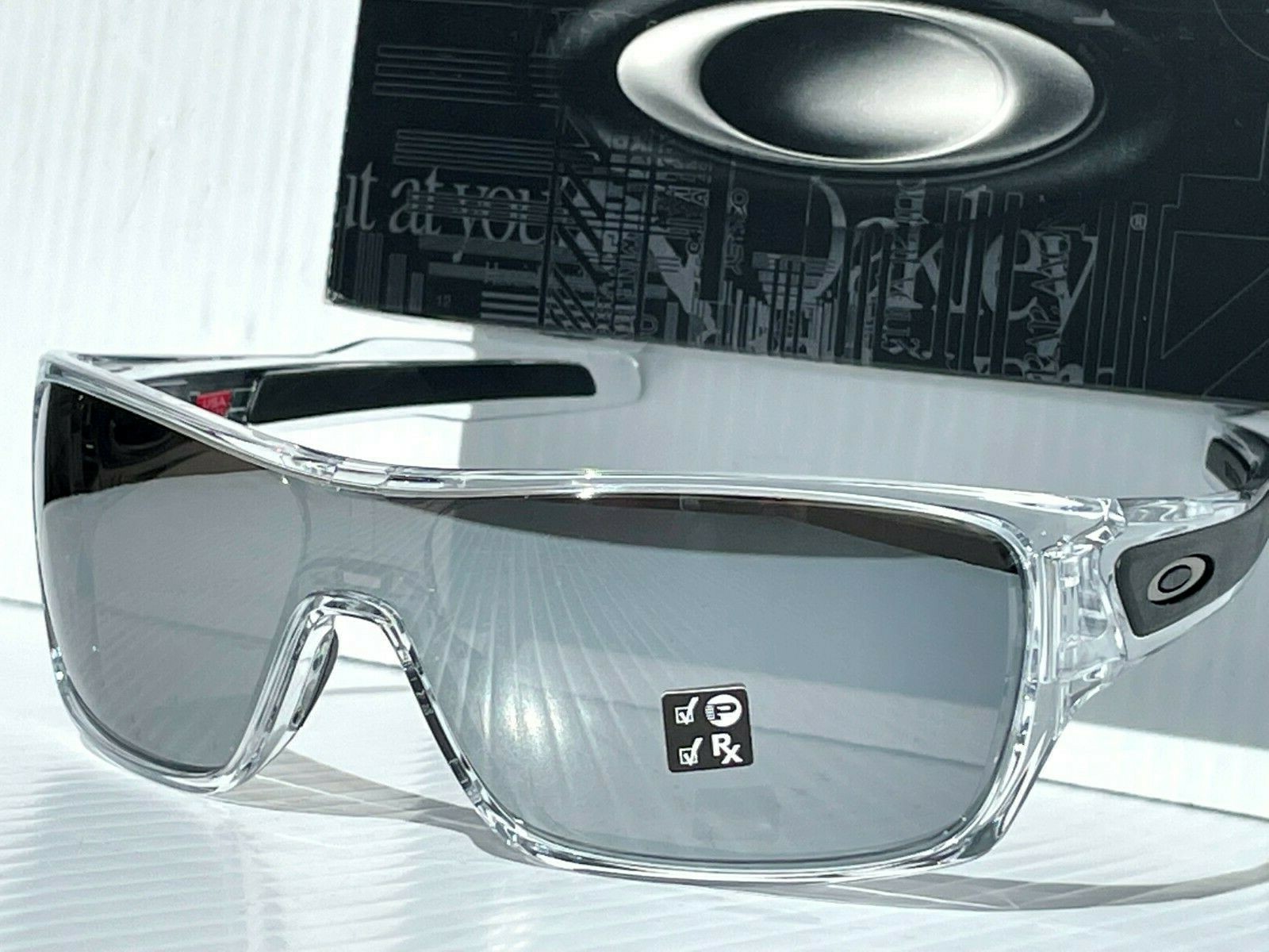 NEW* Oakley TURBINE ROTOR Clear POLARIZED Galaxy CHROME Sunglass 9307