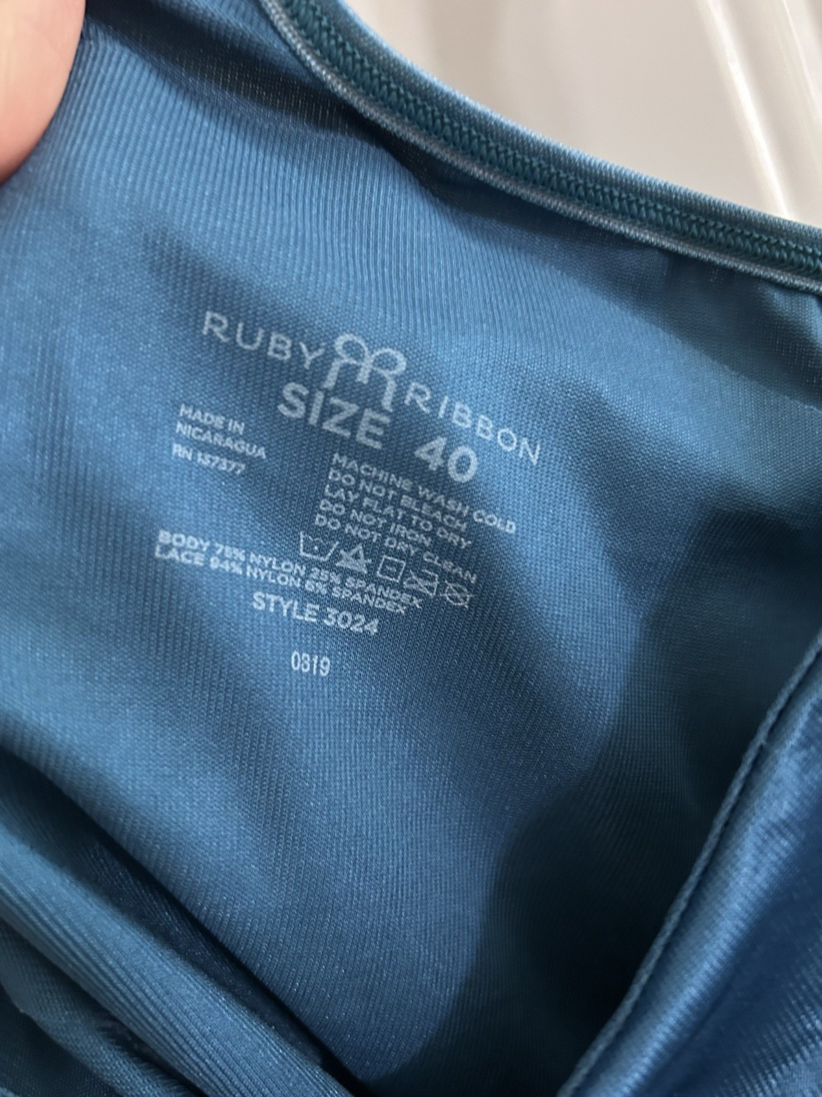 Ruby Ribbon Lace Cami Size 40. Blue