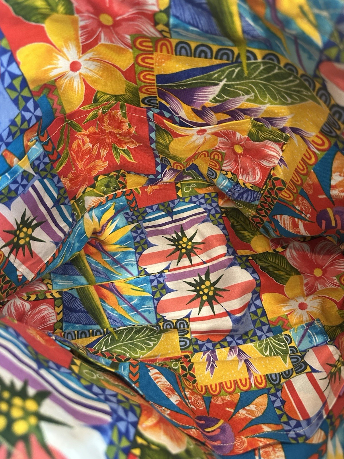 Unique Handmade Lined Tote Bag Beach Themed With 2 Side Pockets