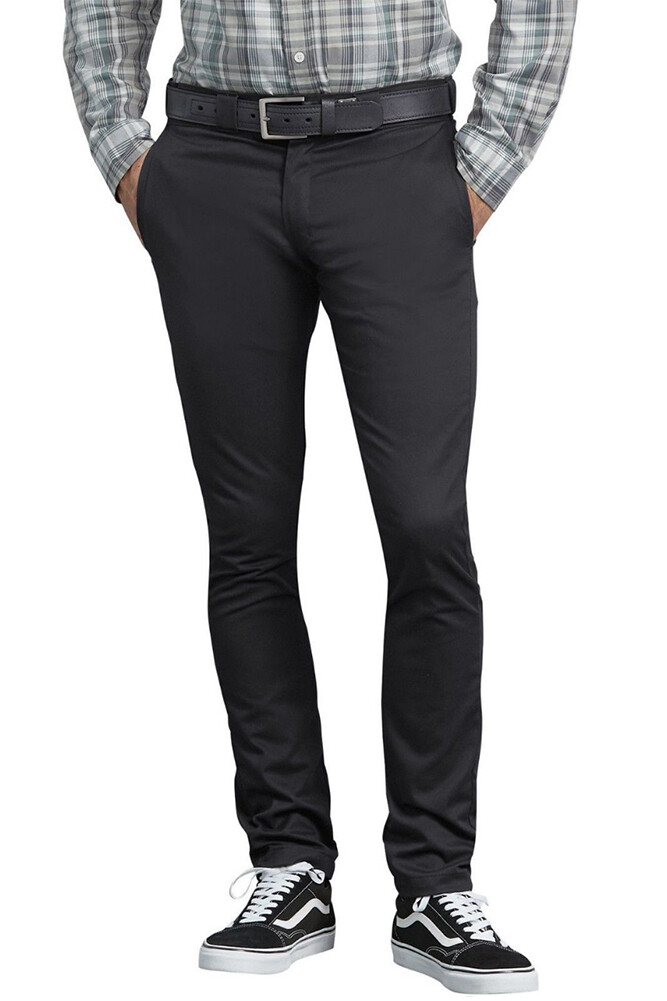 Dickies Men’s WP801 Flex Skinny Fit Straight Leg Twill Work Uniform Pants