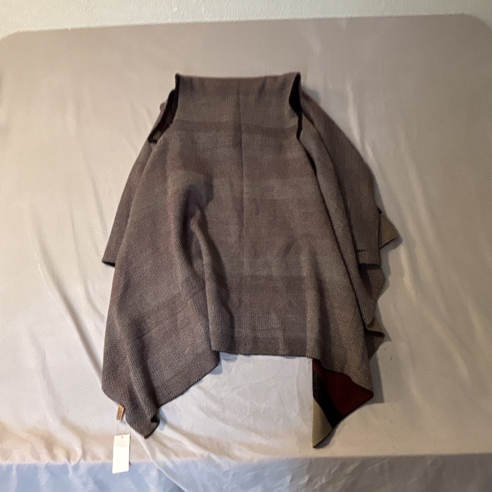 Women’s Striped Knit Shawl Wrap w/ Button Accent, Multicolor Polyester