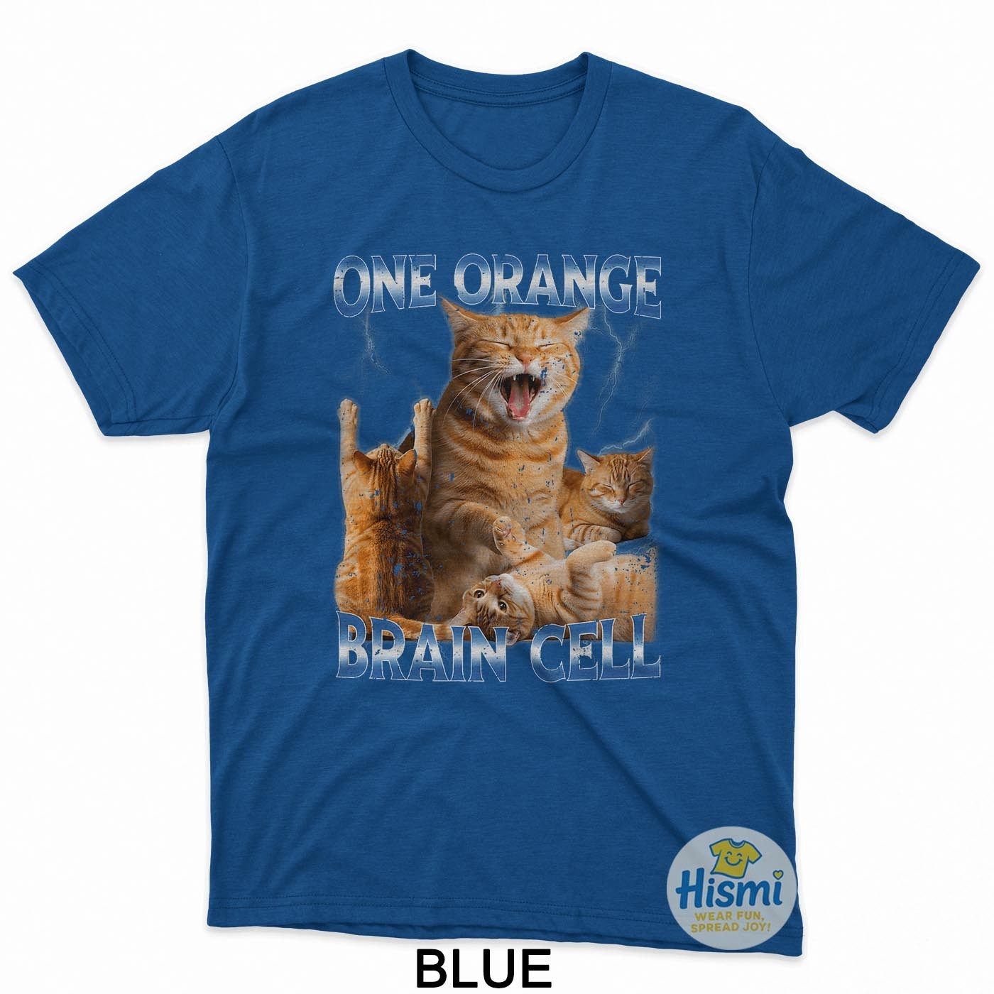 One Orange Brain Cell Funny Cat Meme Quirky Humor T-Shirt