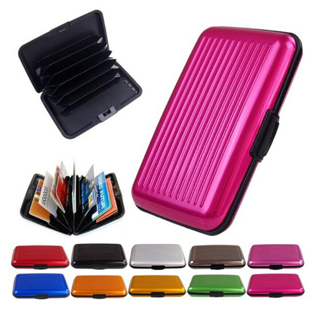 Aluminum Metal Wallet Business ID Credit Card Case Holder Anti RFID Blocking US