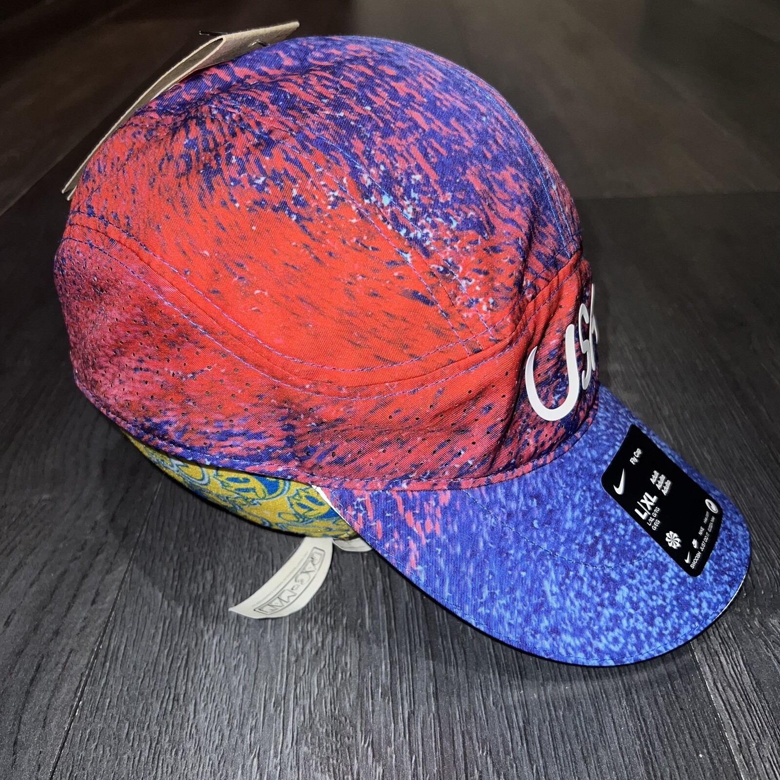 Nike USA Olympics 2024 PARIS Pro Elite Featherlight Running Red Blue Hat Fly New