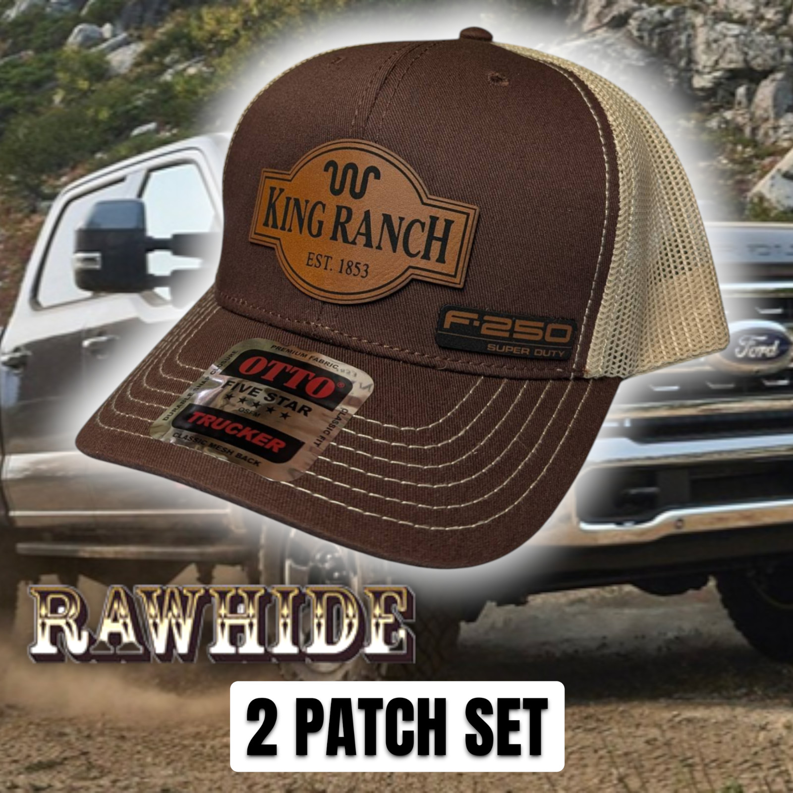 Trucker Hat Baseball Cap Customized Ford King Ranch F150 F250 F350 NEW