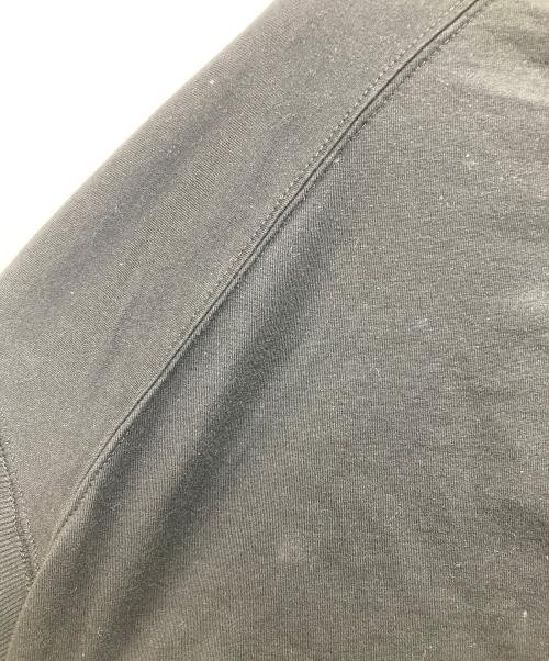 COGTHEBIGSMOKE Black Cotton Gathers Slv Top, Relaxed Fit, Japanese Made
