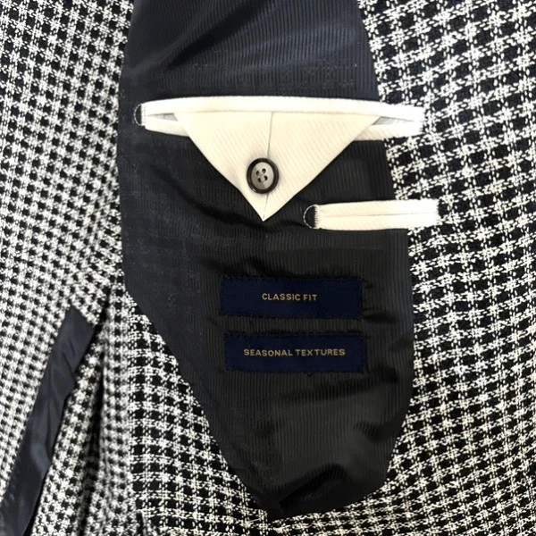 Stafford Mens navy check plaid Sport Coat Suit jacket sizes 44 to 50 S, R, L