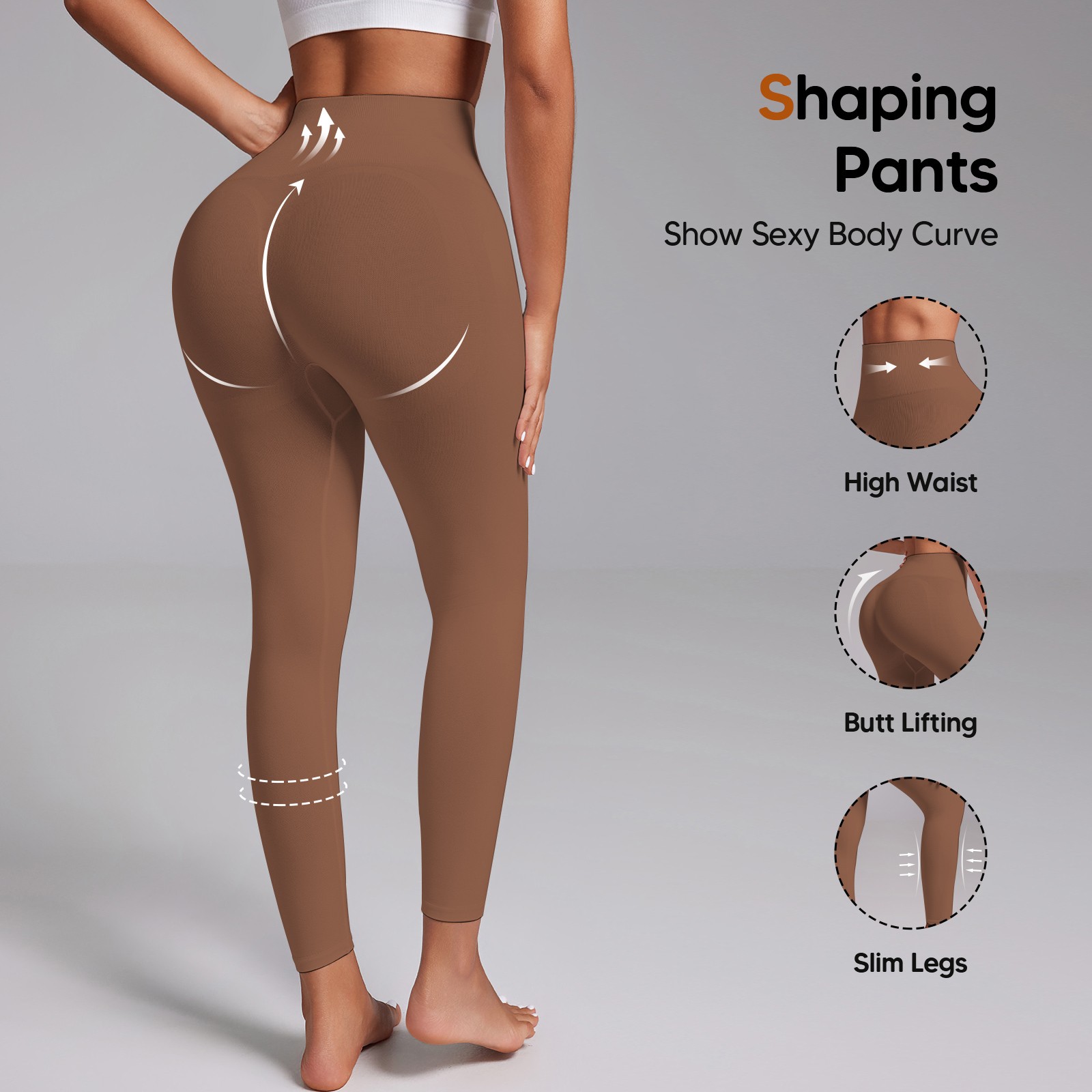 Women Slimming Anti Cellulite Compression Leggings Leg Shaper High Waist Pants