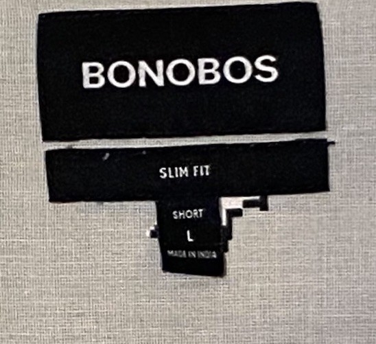 Bonobos Shirt Skunk Print Mens size Large Slim Fit Short Long Sleeve Button Down