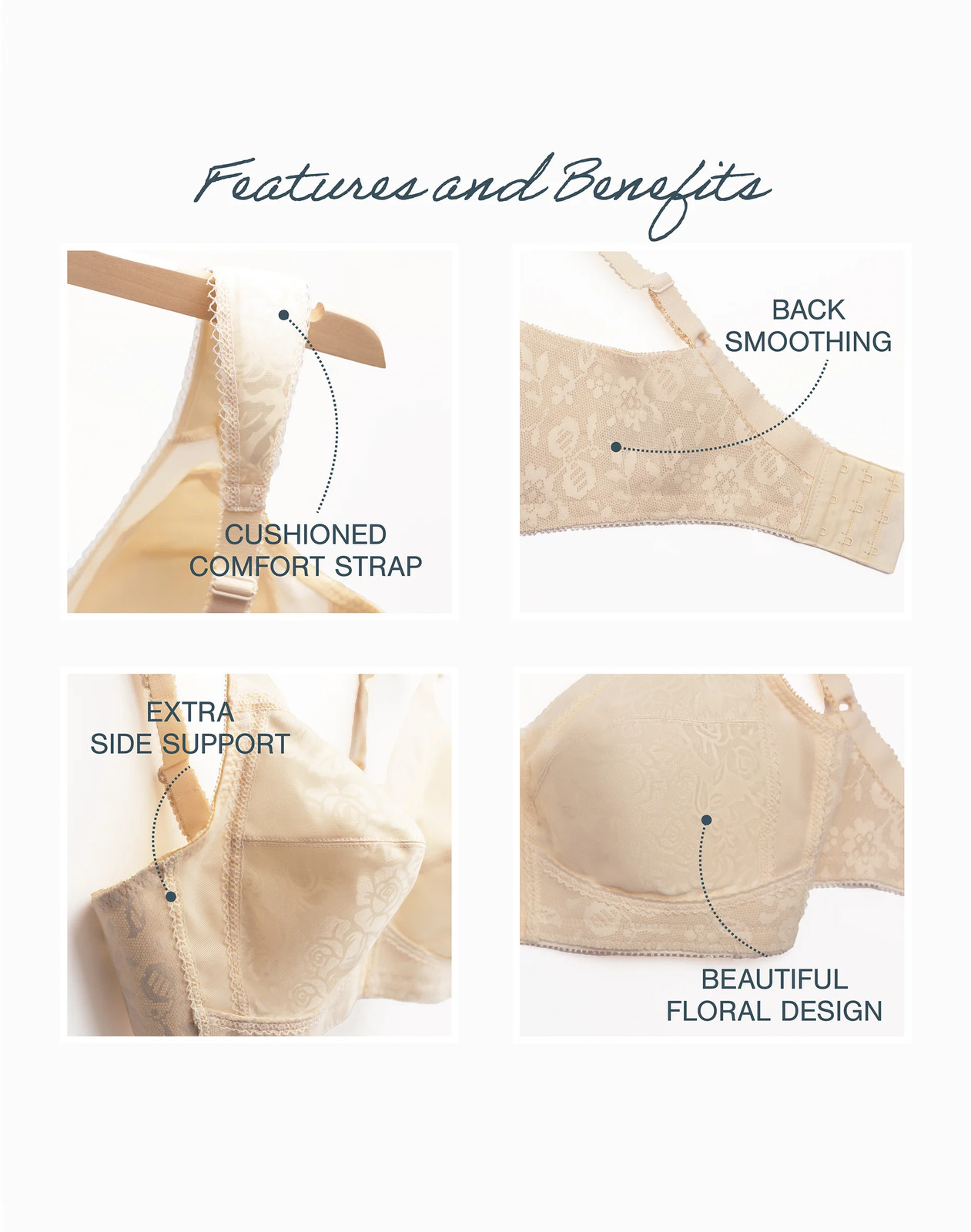 Women’s Wirefree Bra Playtex 18 Hour Original Comfort Strap Lingerie TruSUPPORT