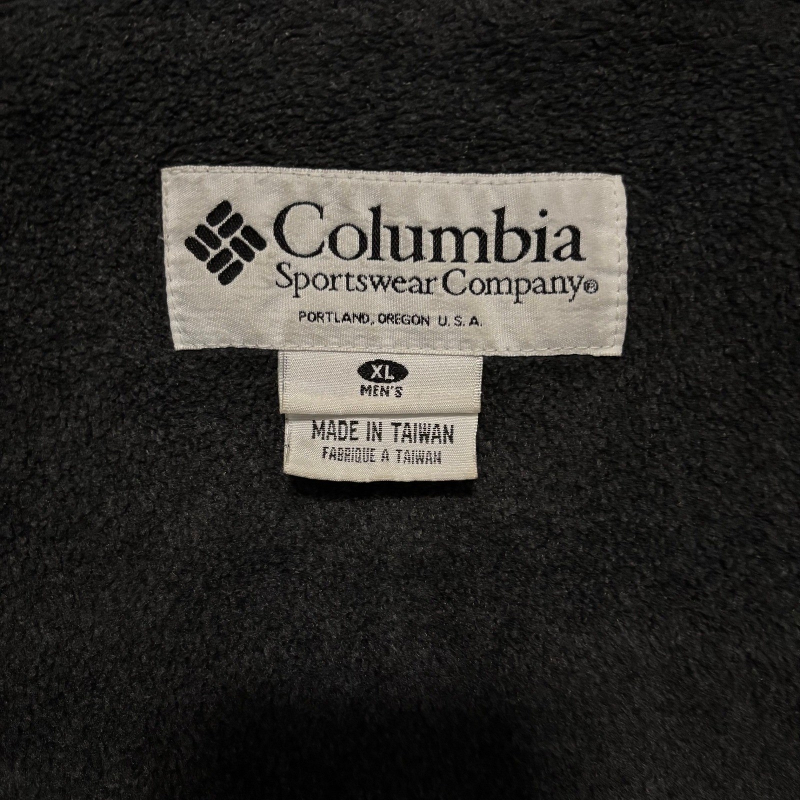 Columbia Mens XL Navy Blue Fleece Lined Bomber Jacket Full Zip Windbreaker