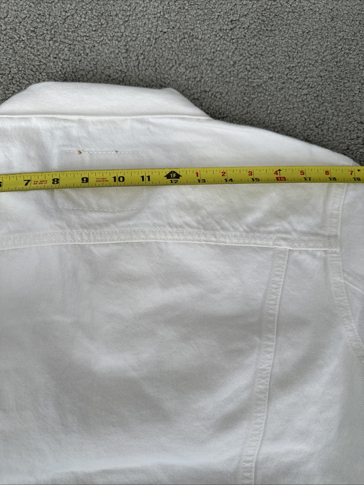 LEVI’S Men’s Medium Ivory White Denim Trucker Jacket Inner Pockets