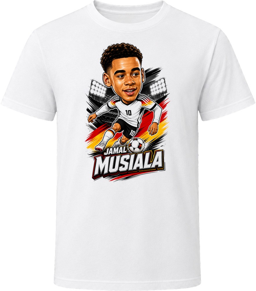 Jamal Musiala, Germany Caricature Soccer 2026 T Shirt