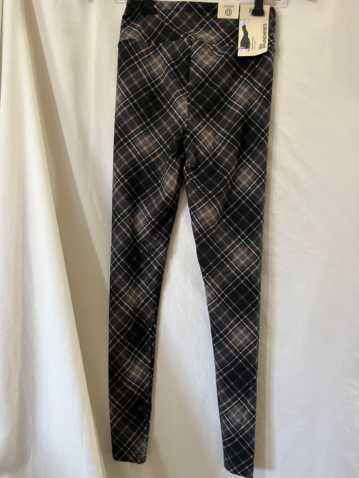 No Boundaries Women Junior Ankle Sueded leggings High rise Plaid Many size NEW