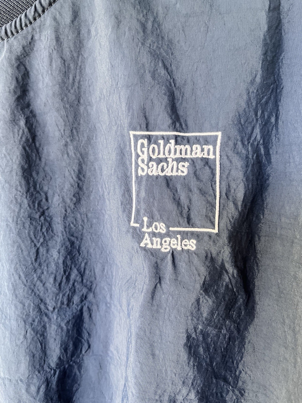 Vtg Goldman Sachs Los Angeles V-neck Pullover Golf Jacket Made in USA