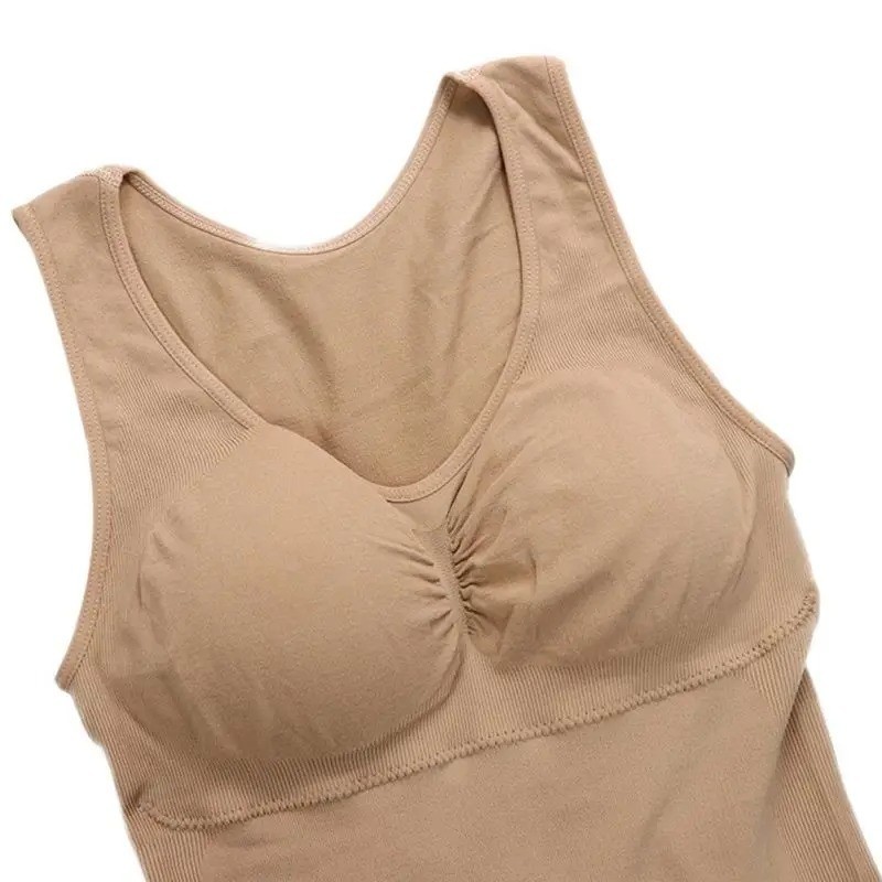 Women’s Tank Tops Adjustable Strap Camisole With Built in Padded Bra Vest Cami