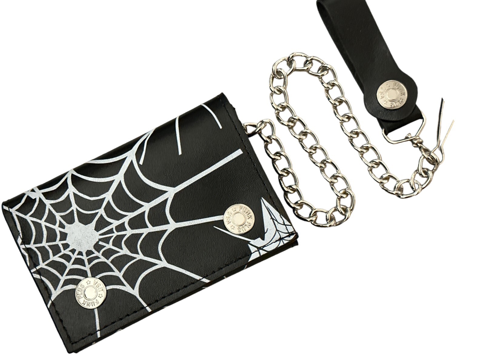 Genuine Leather 70’s Classic Bikers Wallet With 12″ Wallet Chain Punk motorcycle