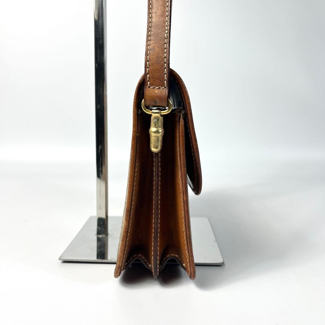 CELINE Shoulder bag Macadam Horsebit Beige Vintage Authentic From Japan