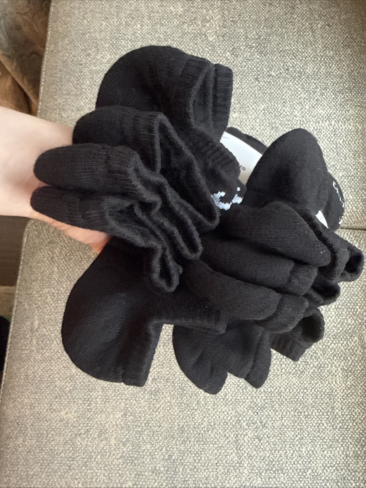 Women’s Size 10-13 / Men’s Size 8-12 NIKE Large SX6898-010 Black NO-SHOW Socks