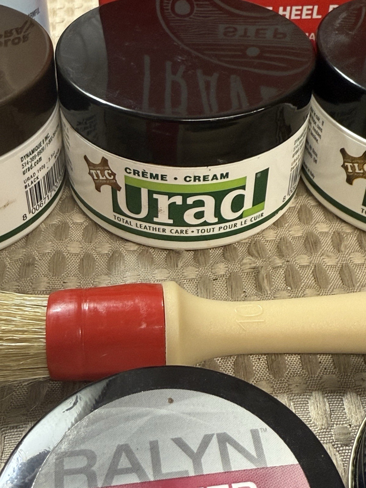 Lot of Shoe & Leather Care Polishes – Urad, Meltonian, Ralyn, Brillo