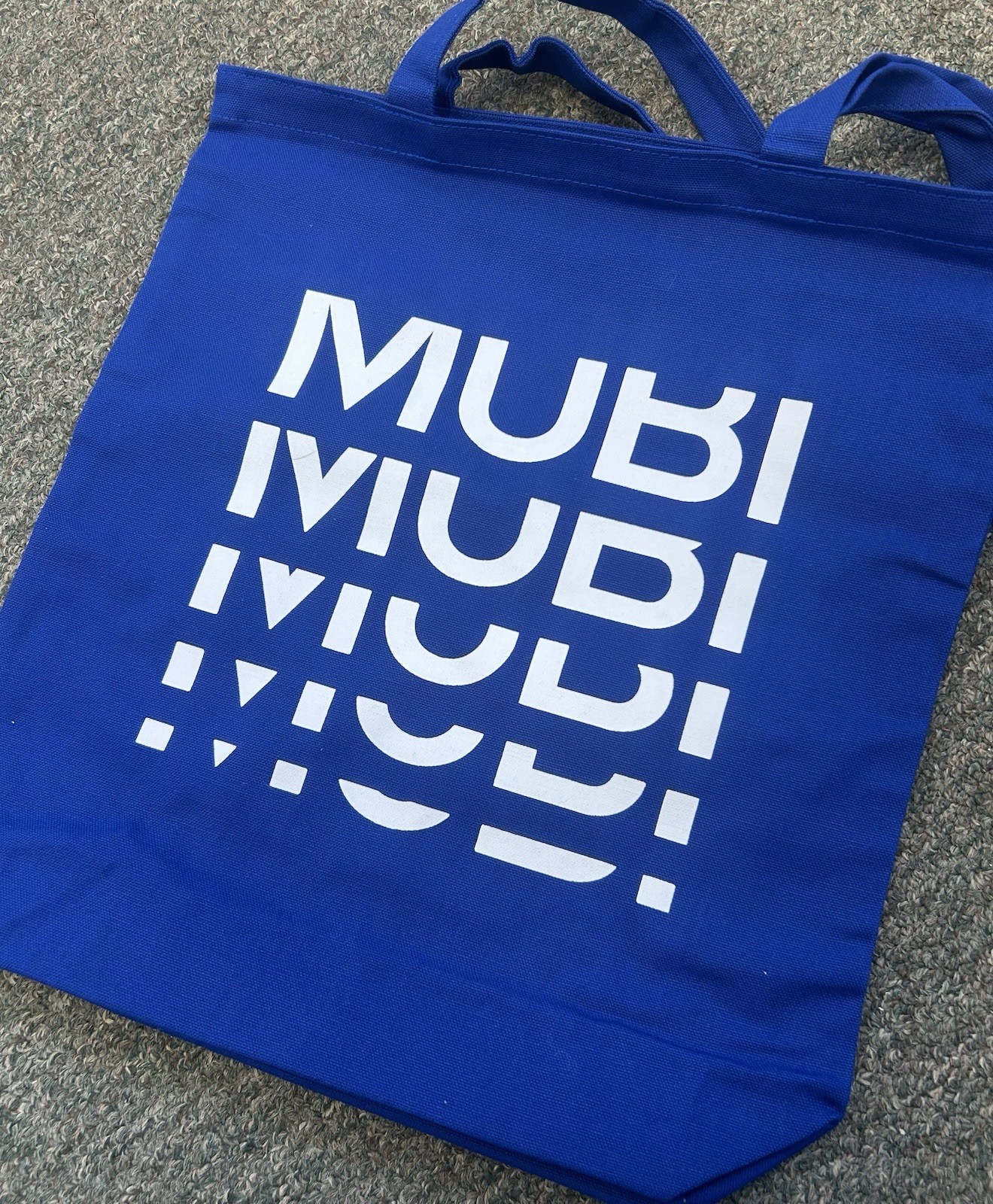 MUBI Film Royal Blue Tote Canvas Bag Streaming Foreign Cinema Festival