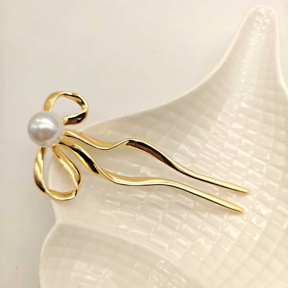 1Pcs French Hair Pins for Women Alloy Golden U-Shaped Magic Grip Hairpins Hair S