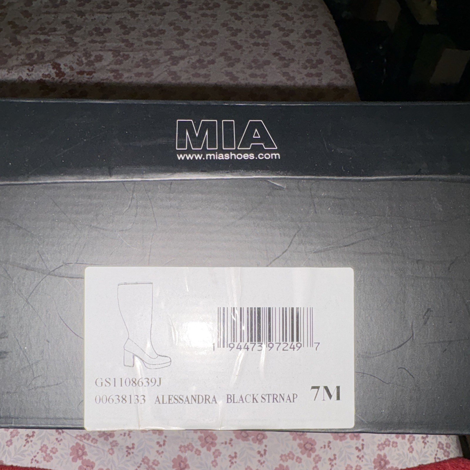 MIA Alessandra Black Leather Knee High Platform Zip Boots Women’s 7 M