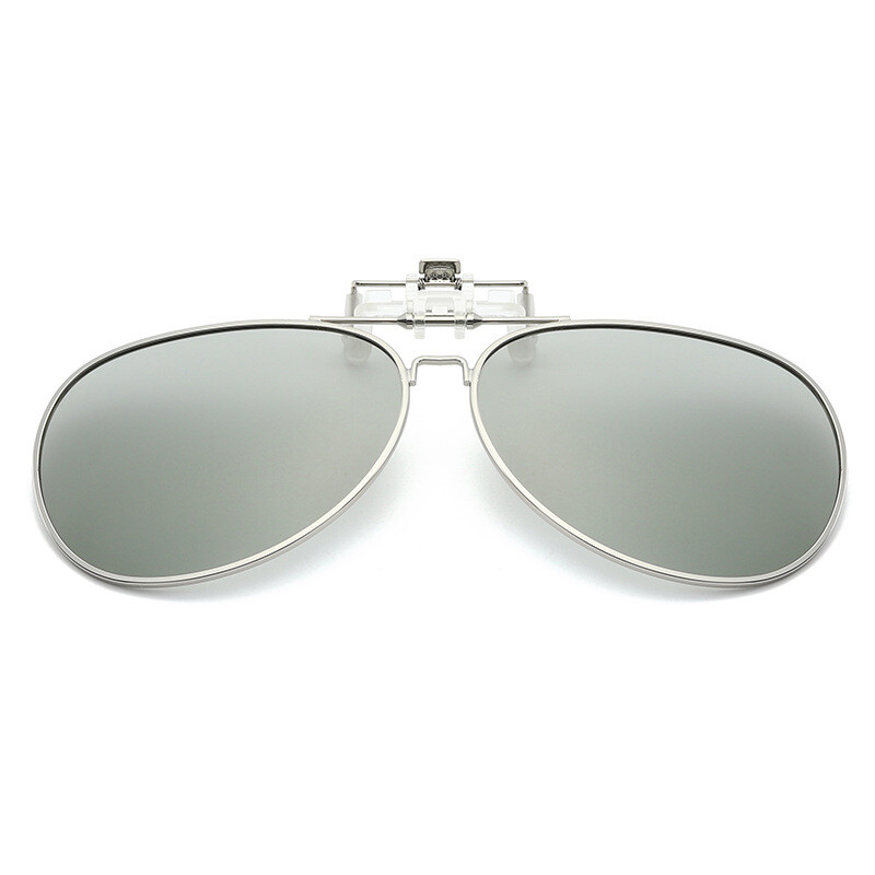 Polarized Clip On Sunglasses Anti-Glare Flip Up Lens for Prescription Glasses