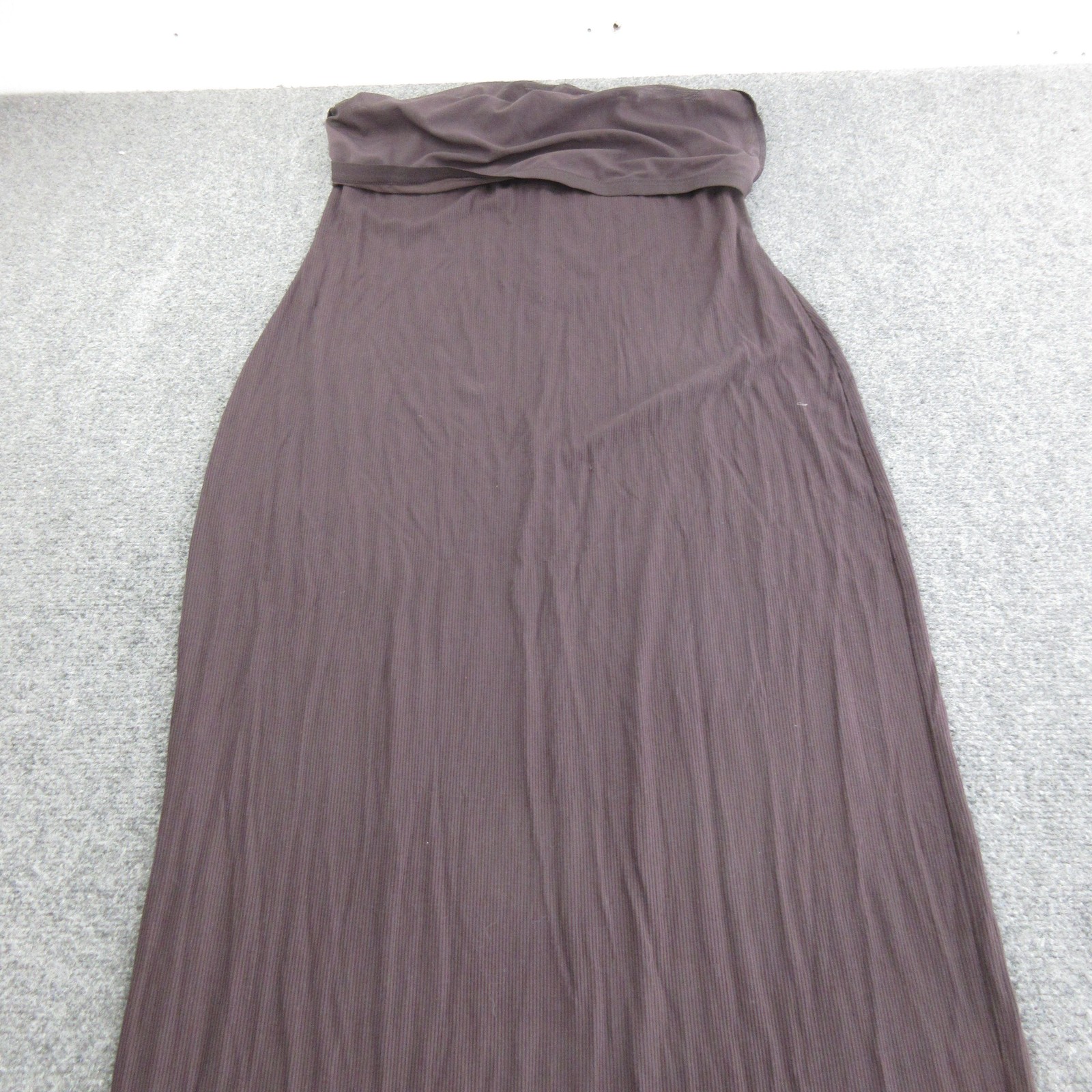 Skims Dress Womens 2X Brown Modal Nylon Spandex Stretch Long Ribbed
