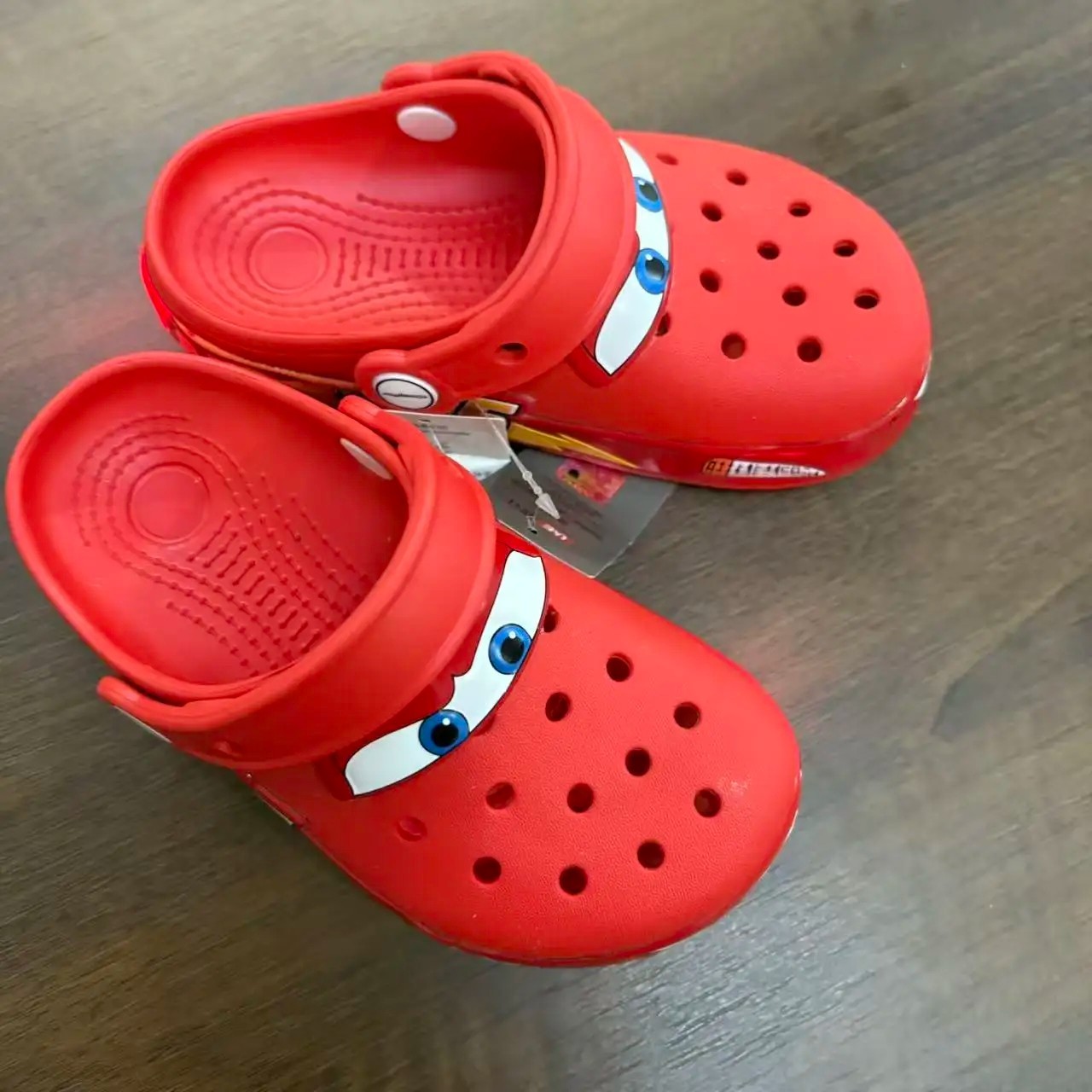 Kids Crocs Lightning McQueen Red Light Up Clogs Slip On Shoes Comfort