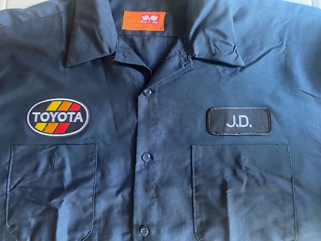 TOYOTA Embroidered PATCH + Mechanic WORK SHIRT Auto + CUSTOM NAME Option