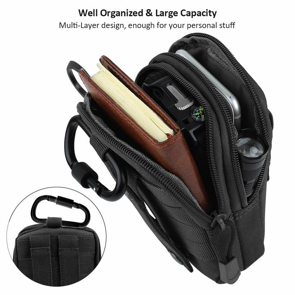 Tactical Molle Pouch Bag Waist Pack for Hiking Camping Cell Phone Holster Holder