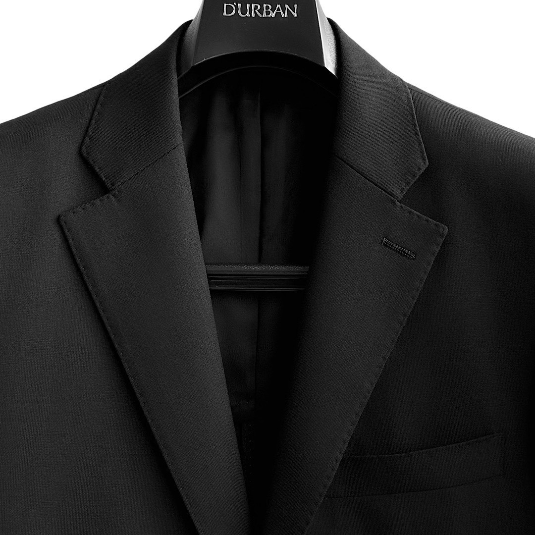 D’URBAN MONSOON Black Formal Suit Wool Mohair Summer 44L Made in Japan NWT