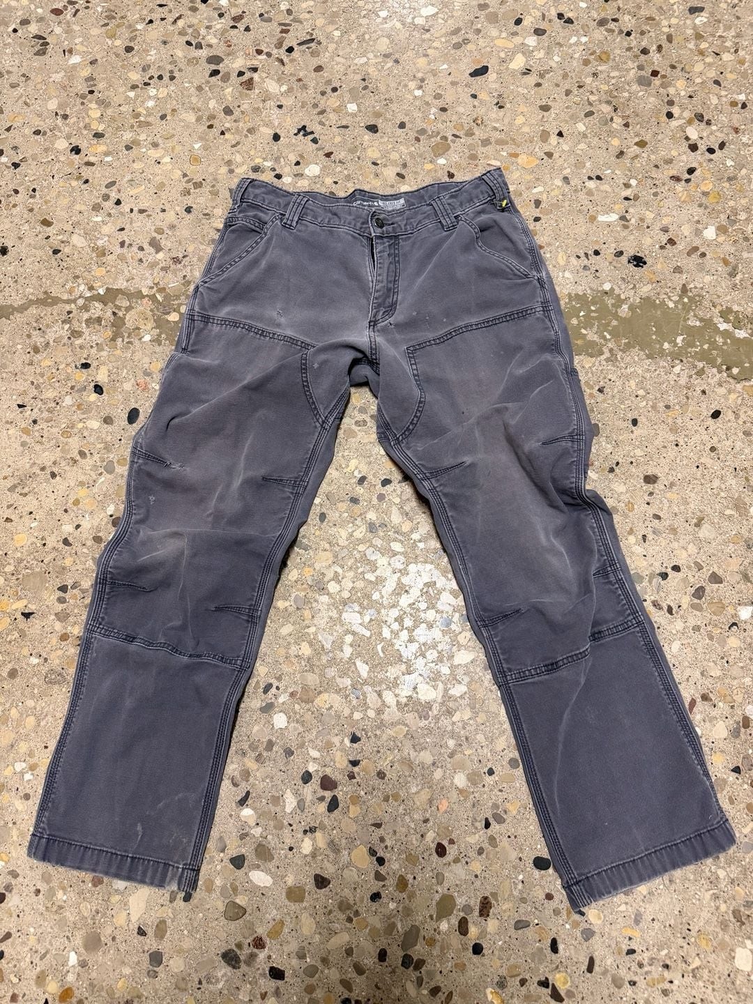 Carhartt 102802 Rugged Flex Rigby Double Front Work Pants Relaxed Fit Grey