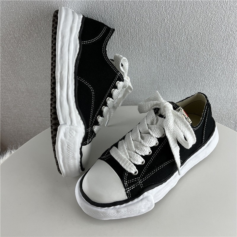 Maison Mihara Yasuhiro Unisex Canvas Platform Preppy Casual Sneakers NEW