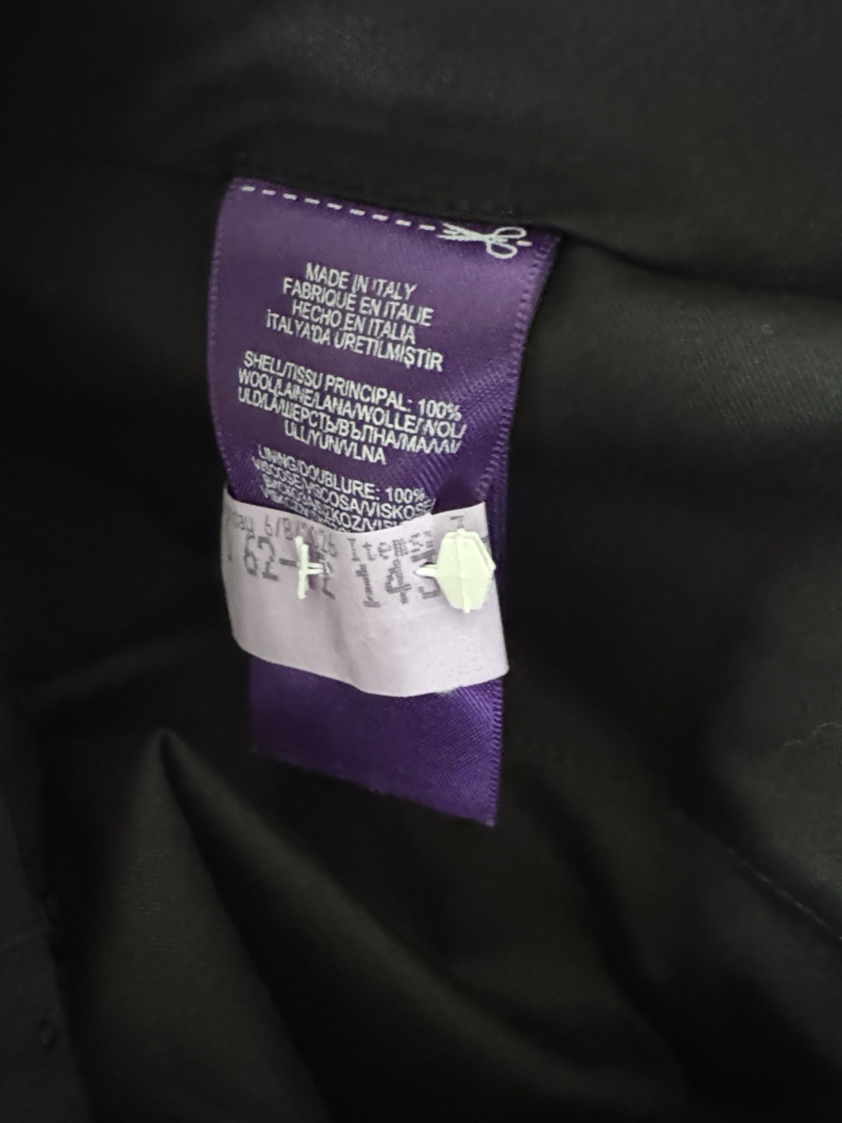 Ralph Lauren Purple Label Men’s Navy Suit Size 38R 100% Wool