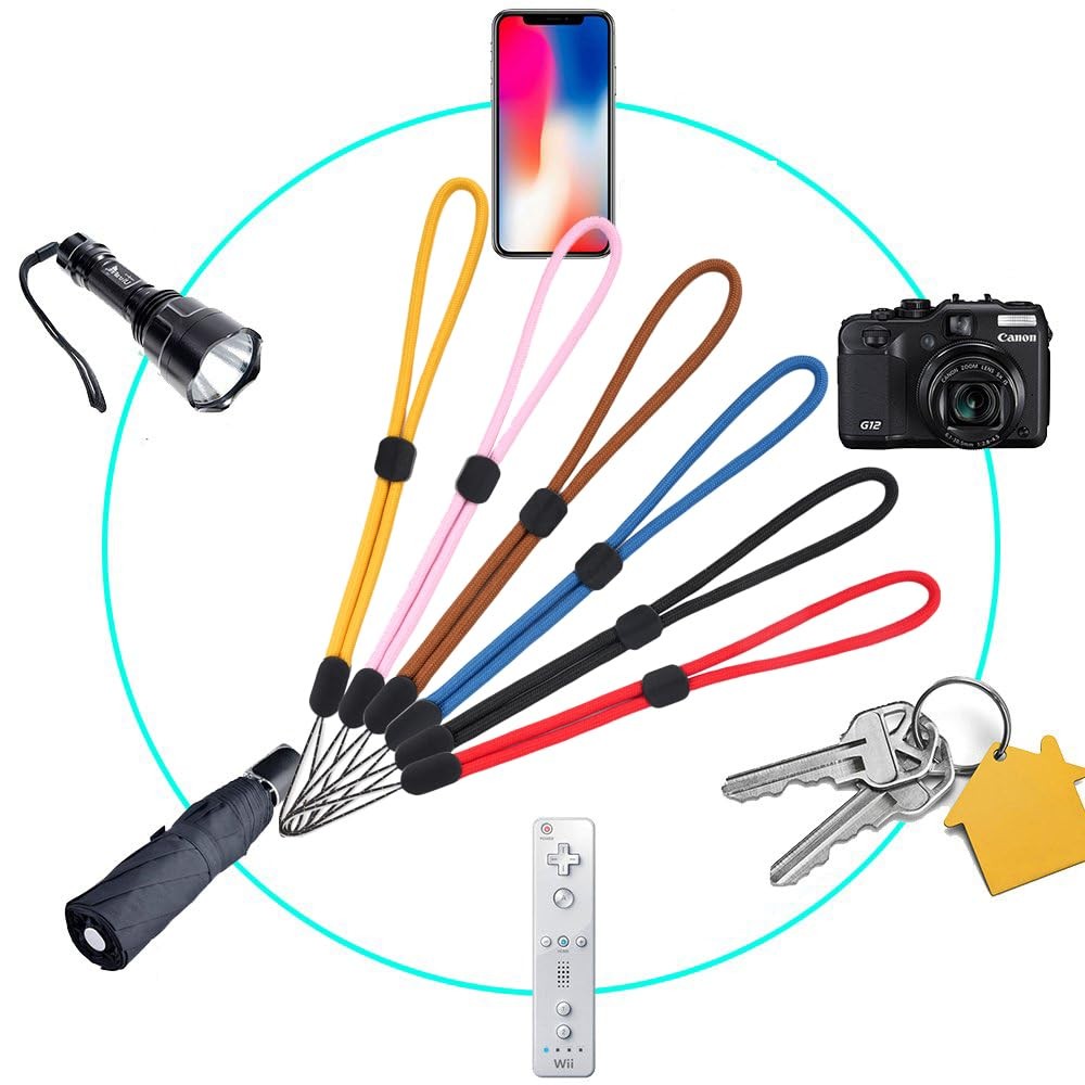 Wrist Lanyards 6 Pcs Adjustable Length Small Strap Wrist Lanyard For Keys Pho…