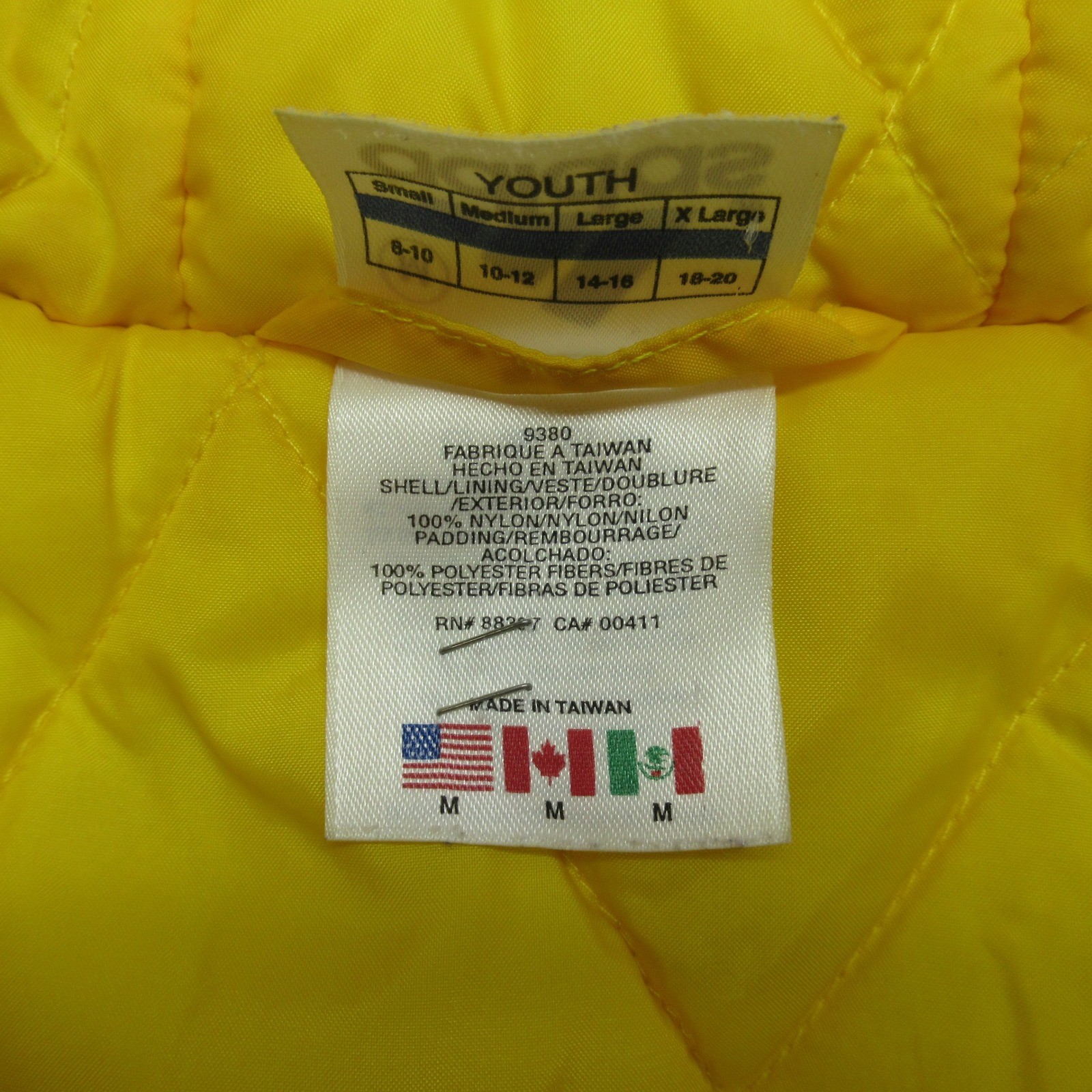 Adidas Jacket Youth Medium Red Pockets Hooded Insulated Quilt Lined Full Zip