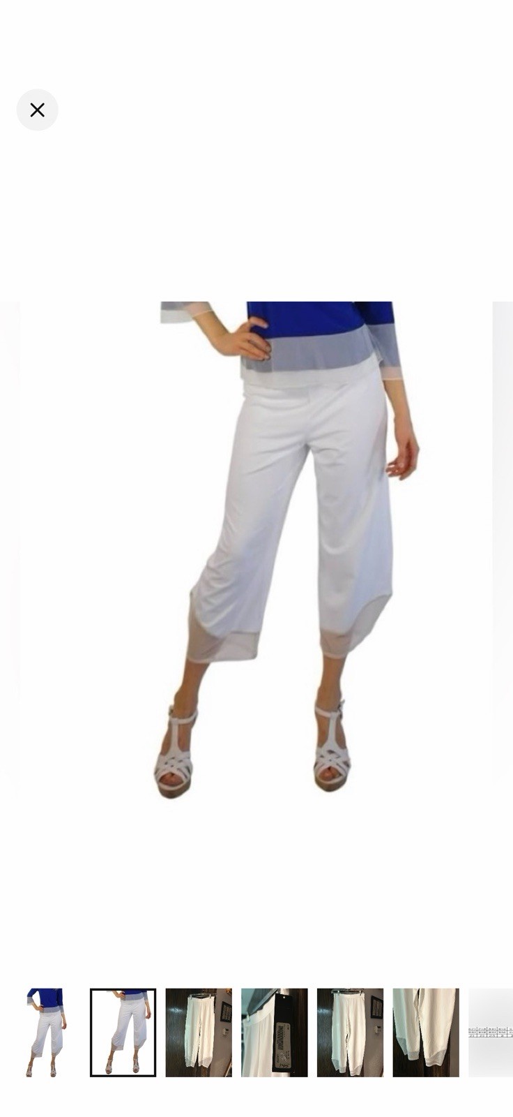 NWT Sympli Mix Shadow Pant in white 4