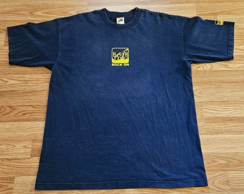 Vintage Prime Cut Tees To The Edge Rock On Skate T Shirt Large Streetwear