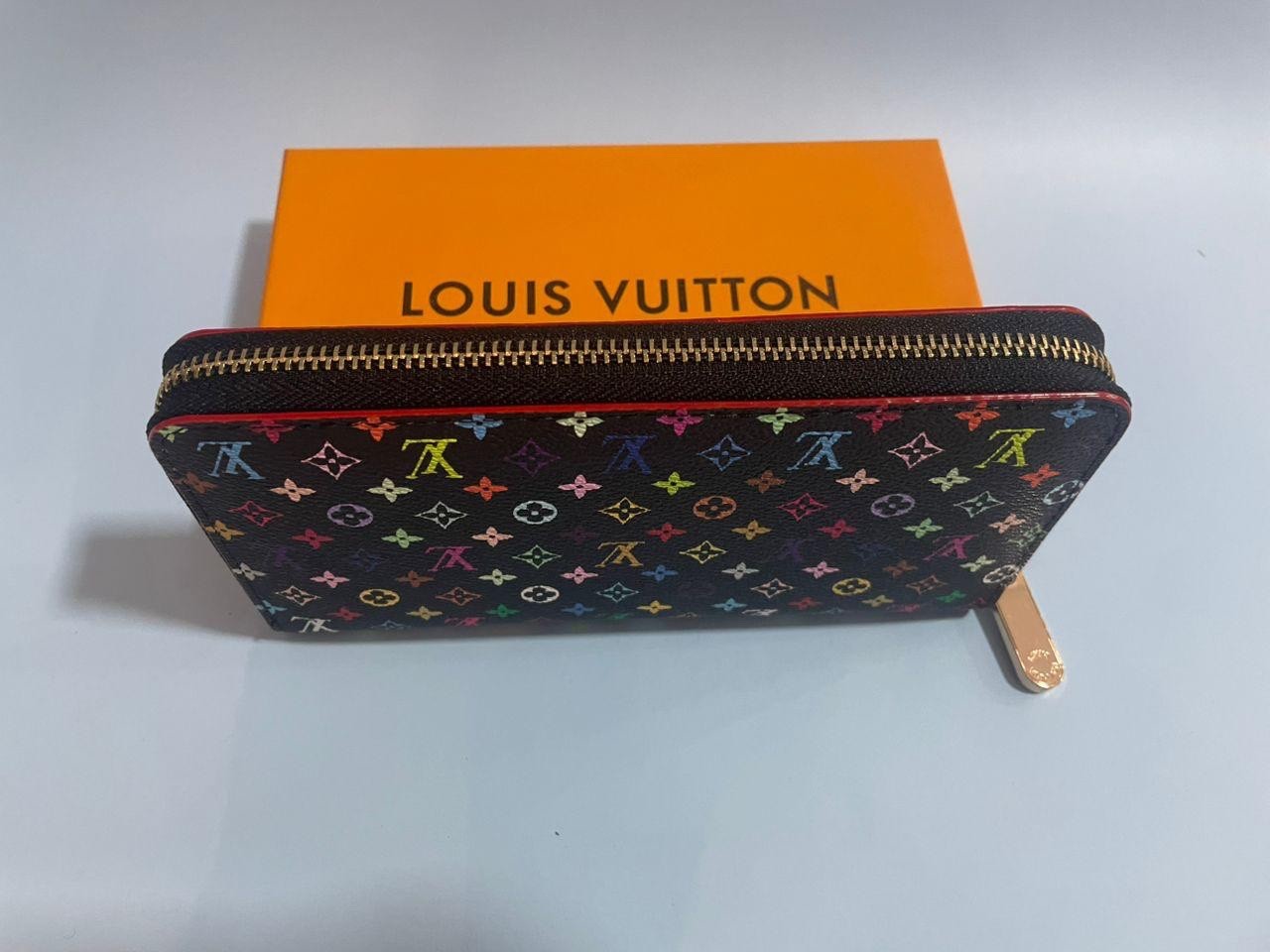 Louis Vuitton Black Monogram Murakami Multicolor Long Zippy Wallet Zip Around