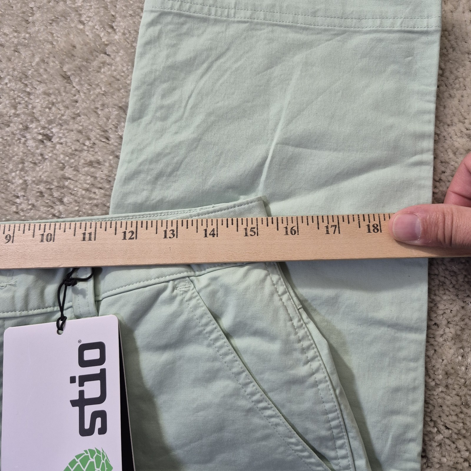 Stio Rivet Cord Twill Carpenter Pants Womens 10 Green Double Knee Outdoor