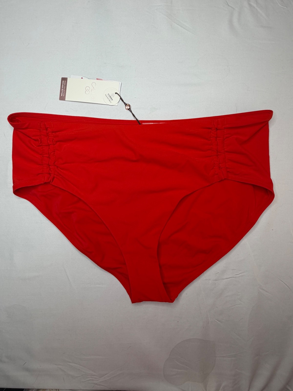 CALIA Women’s Adjustable Tie Front Swim Bottoms Fresh Red XXL