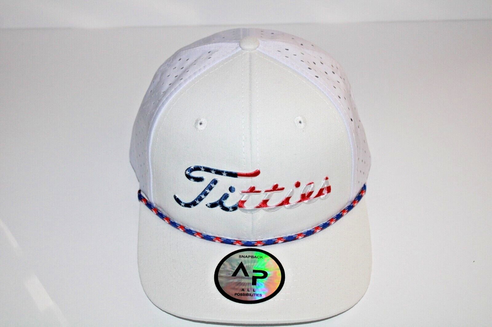 USA Titties Golf Snapback Mesh Trucker Hat Not Titleist Funny Golf Gift NEW