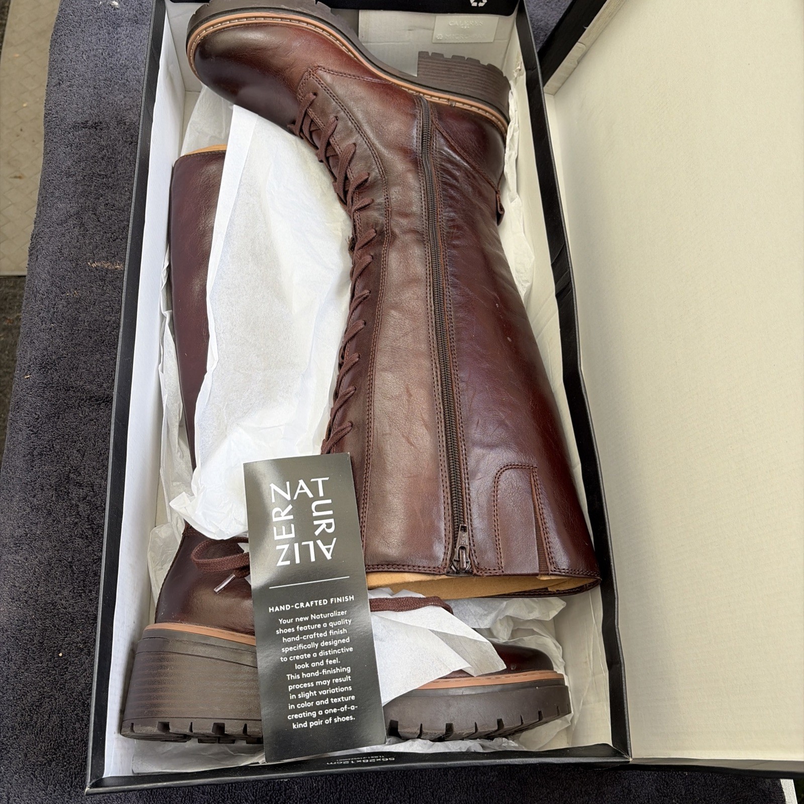 naturalizer Johni Cognac Lace Up womens boots 7.5