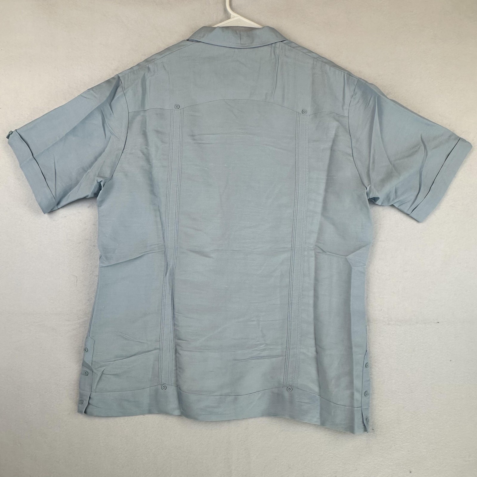 Cubavera Shirt Mens Large Short Sleeve Button Up Guayabera Four Pocket Summer