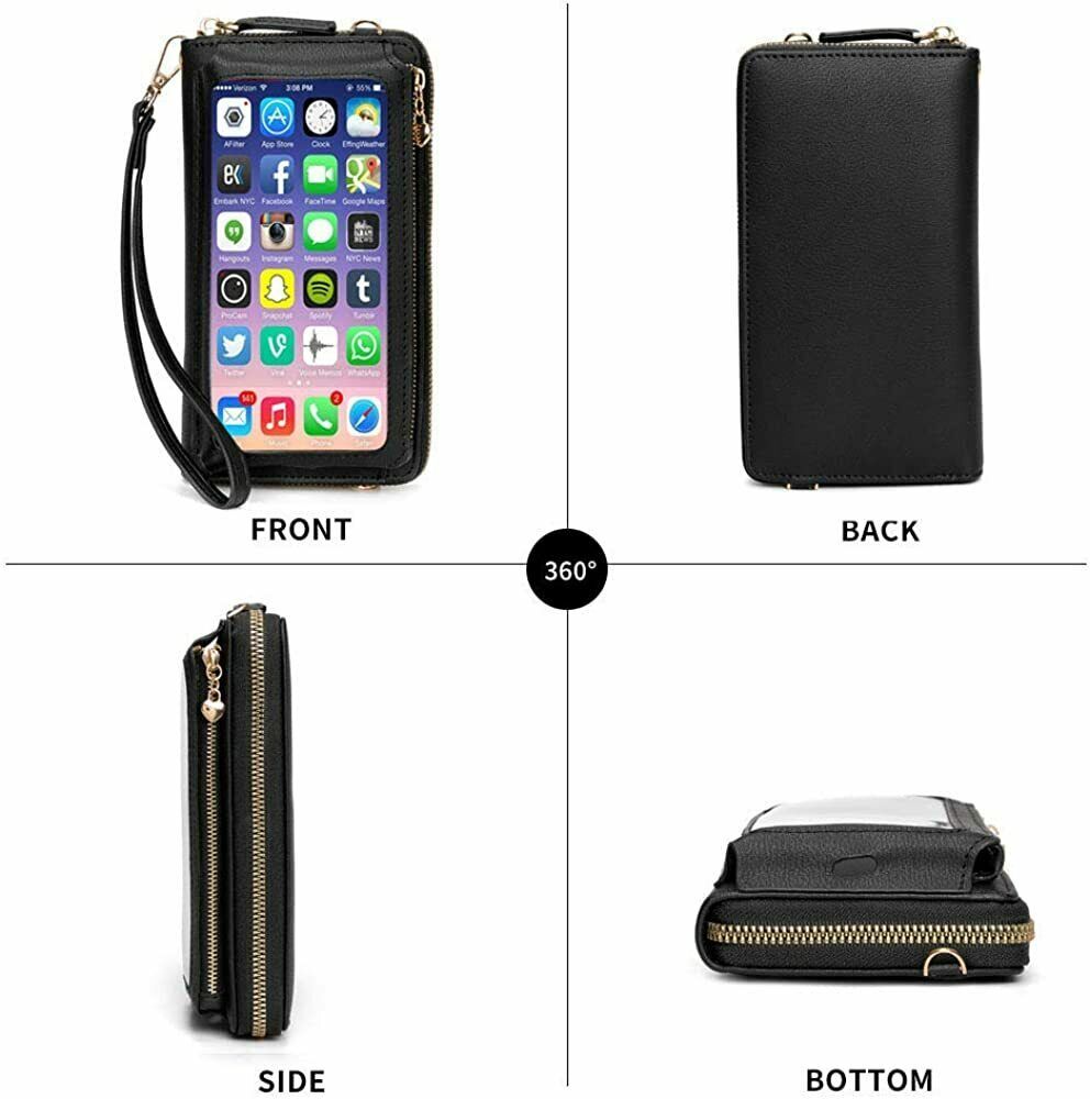 Women’s Wallet Touch Screen Cellphone Crossbody Bag RFID Blocking Purse Handbag