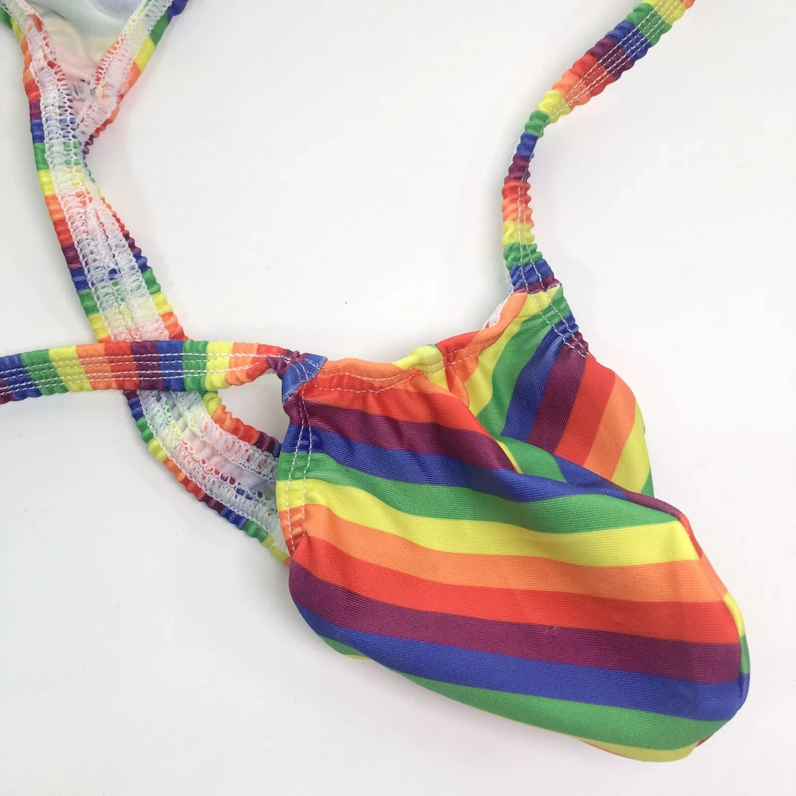 K403 P GRAPE SMUGGLERS STRING MICRO THONG CONTOUR POUCH RAINBOW (S/M 28-34)
